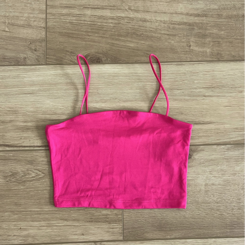 Hot pink crop top